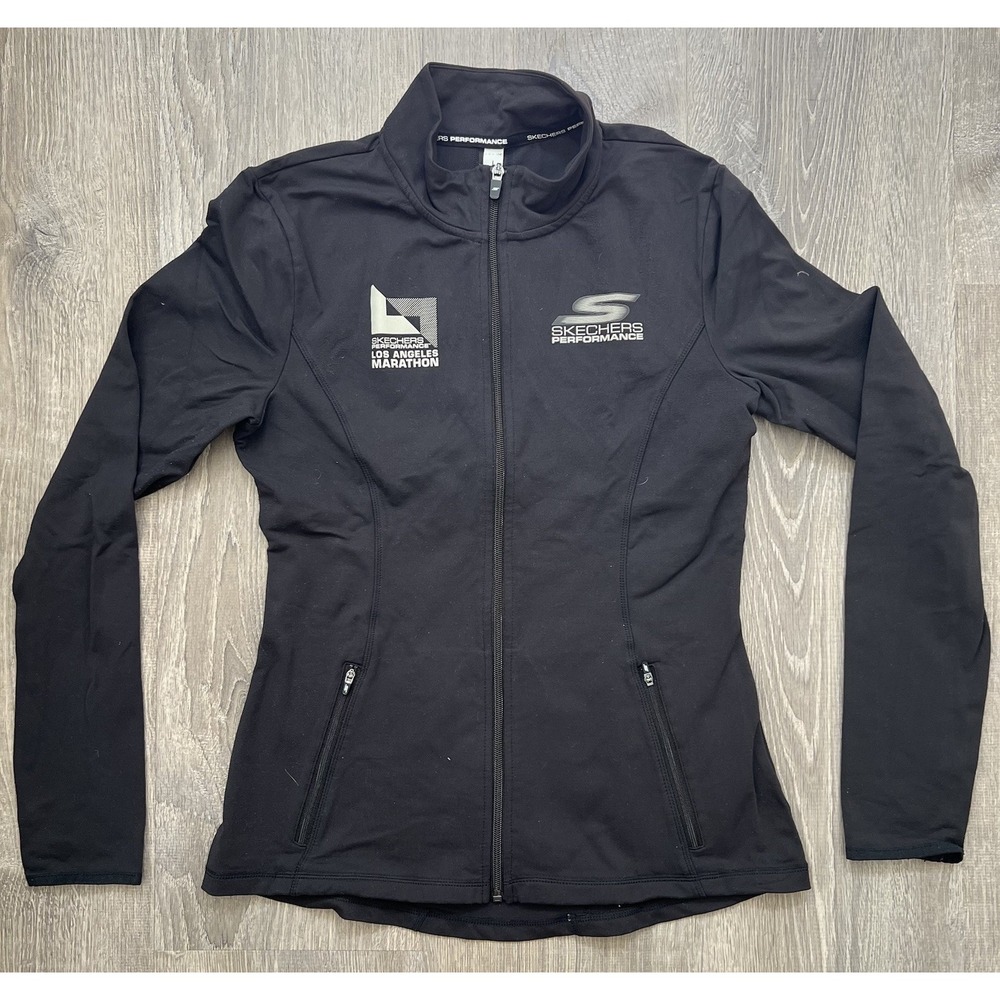 Sketchers x Los Angeles Marathon Black Full Zip Women's Large Windbreaker Jacket